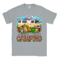 Heather Grey Happy Easter camping Classic Tee - OliviaCreatesArt