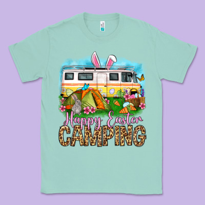 Happy Easter Camping Classic Tee Designed By Oliviacreatesart