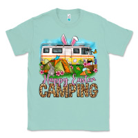 Seafoam Happy Easter camping Classic Tee - OliviaCreatesArt