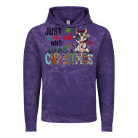 Cloud Purple just a girl who loves christmas Vintage Hoodie - CowhideDigitalArt