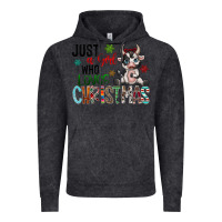 Vintage Black just a girl who loves christmas Vintage Hoodie - CowhideDigitalArt