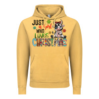 Vintage Mustard just a girl who loves christmas Vintage Hoodie - CowhideDigitalArt