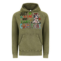 Vintage Olive just a girl who loves christmas Vintage Hoodie - CowhideDigitalArt