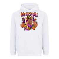 White Basketball life afro girl sneakers Heavyweight Hoodie - RanaPortraitStore