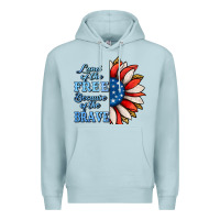 Blue Mist patriotic sunflower no background Premium Hoodie - Jasminsmagicworld