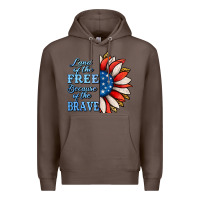 Coffee patriotic sunflower no background Premium Hoodie - Jasminsmagicworld