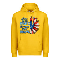 Lemon patriotic sunflower no background Premium Hoodie - Jasminsmagicworld