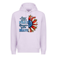 Lilac patriotic sunflower no background Premium Hoodie - Jasminsmagicworld