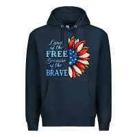 Navy patriotic sunflower no background Premium Hoodie - Jasminsmagicworld