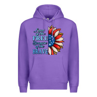 Purple patriotic sunflower no background Premium Hoodie - Jasminsmagicworld
