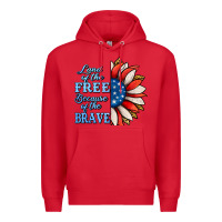 Red patriotic sunflower no background Premium Hoodie - Jasminsmagicworld