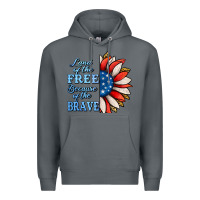 Rock patriotic sunflower no background Premium Hoodie - Jasminsmagicworld