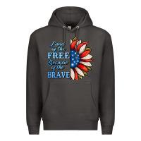 Smoke patriotic sunflower no background Premium Hoodie - Jasminsmagicworld