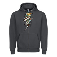 Smoke Lightning Bolt Zipper Hoodie - JahusDesignShop