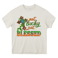 Cream Not lucky just Blessed with Cross St. Patricks day Heavy Core Tee - HowdyJamesFarm