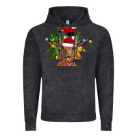 Vintage Black longhorn Aztec Christmas Vintage Hoodie - CowhideDigitalArt