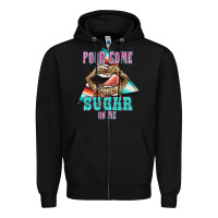 Black Pour Some Sugar On Me Zipper Hoodie - JahusDesignShop