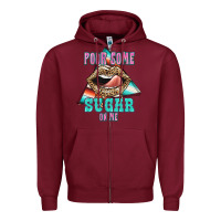 Burgundy Pour Some Sugar On Me Zipper Hoodie - JahusDesignShop