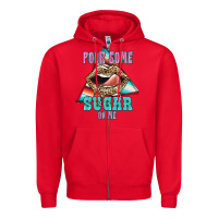 Red Pour Some Sugar On Me Zipper Hoodie - JahusDesignShop