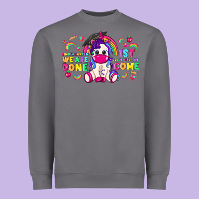 Kindergarten We Are Done 1st Here We Come With Uni Heavyweight Sweatshirt Designed By Ranaportraitstore