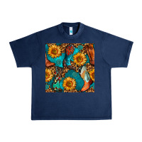 Navy western cowboy boot seamless pattern Urban Heavy Tee - BundleAndBundleShop