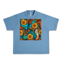 Pebble Blue western cowboy boot seamless pattern Urban Heavy Tee - BundleAndBundleShop