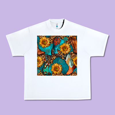 Western Cowboy Boot Seamless Pattern Urban Heavy Tee Designed By Bundleandbundleshop