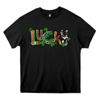 Black Lucky horseshoe St. Patrick's Day Heavy Core Tee - CowGirlArtShop