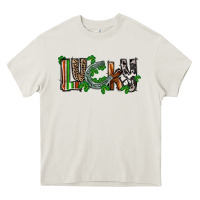Cream Lucky horseshoe St. Patrick's Day Heavy Core Tee - CowGirlArtShop