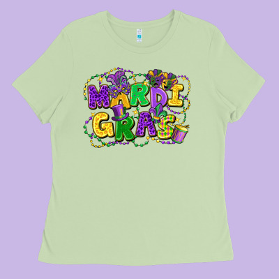 Mardi Gras Ladies Tee Designed By Fadigitalartstudio