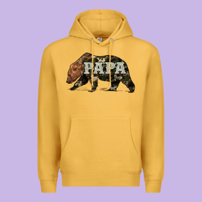 Bear Papa Premium Hoodie Designed By Artiststas