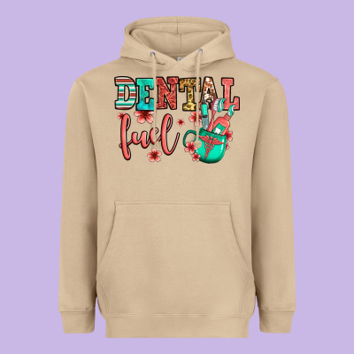 Dental Fuel Coffee Cup Heavyweight Hoodie Designed By Jasminsmagicworld