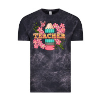 Cloud Black teacher floral pencil Vintage Tee - BundleAndBundleShop