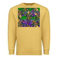 Antique Gold Mardi Gras Fleur De Lis Premium Sweatshirt - RanaPortraitStore