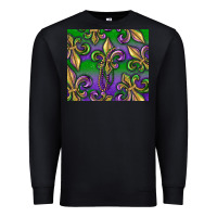 Black Mardi Gras Fleur De Lis Premium Sweatshirt - RanaPortraitStore