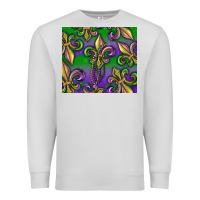 Dove Grey Mardi Gras Fleur De Lis Premium Sweatshirt - RanaPortraitStore