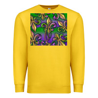 Lemon Mardi Gras Fleur De Lis Premium Sweatshirt - RanaPortraitStore