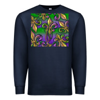 Navy Mardi Gras Fleur De Lis Premium Sweatshirt - RanaPortraitStore