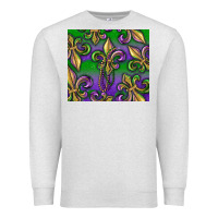 Oatmeal Heather Mardi Gras Fleur De Lis Premium Sweatshirt - RanaPortraitStore