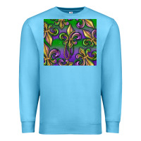 Ocean Blue Mardi Gras Fleur De Lis Premium Sweatshirt - RanaPortraitStore