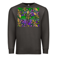 Smoke Mardi Gras Fleur De Lis Premium Sweatshirt - RanaPortraitStore