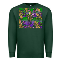Sports Green Mardi Gras Fleur De Lis Premium Sweatshirt - RanaPortraitStore