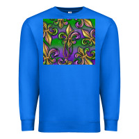True Royal Mardi Gras Fleur De Lis Premium Sweatshirt - RanaPortraitStore