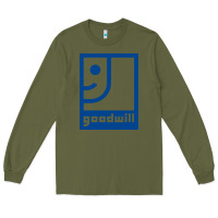 Army Green Goodwill Long Sleeve Tee - maiPhamDesign
