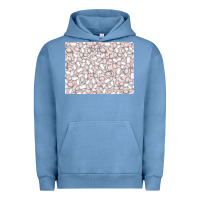 Pigment Pebble Blue baseball seamless background  (3200x2400px) Urban Hoodie - Jasminsmagicworld