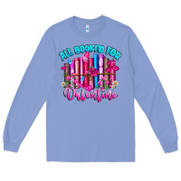 Colony Blue All Booked For Valentines Long Sleeve Tee - CowhideDigitalArt