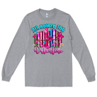 Heather Grey All Booked For Valentines Long Sleeve Tee - CowhideDigitalArt