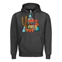 Charcoal Heather Wıld and Free Zipper Hoodie - JahusDesignShop