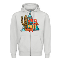 Dove Grey Wıld and Free Zipper Hoodie - JahusDesignShop