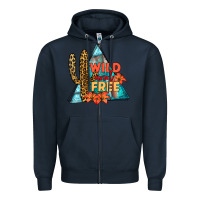Navy Wıld and Free Zipper Hoodie - JahusDesignShop